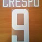 CRESPO 9 INTERNAZIONALE HOME 2002 2004 NAME NUMBER SET NAMESET KIT PRINT