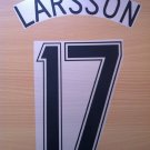 LARSSON 17 CELTIC HOME UCL 2006 2007 NAME NUMBER SET NAMESET KIT PRINT NUMBERING