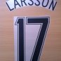 LARSSON 17 CELTIC HOME UCL 2006 2007 NAME NUMBER SET NAMESET KIT PRINT NUMBERING