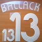 BALLACK 13 AWAY GERMANY WORLD CUP 2006 NAME NUMBER SET NAMESET KIT PRINT