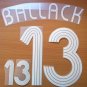 BALLACK 13 AWAY GERMANY WORLD CUP 2006 NAME NUMBER SET NAMESET KIT PRINT