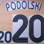 PODOLSKI 20 HOME GERMANY WORLD CUP 2006 NAME NUMBER SET NAMESET KIT PRINT