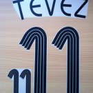 CARLOS TEVEZ 11 ARGENTINA HOME WORLD CUP 2006 NAME NUMBER SET NAMESET KIT PRINT