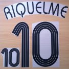 RIQUELME 10 ARGENTINA HOME WORLD CUP 2006 NAME NUMBER SET NAMESET KIT PRINT