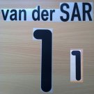 VAN DER SAR 1 NETHERLANDS HOME EURO 2000 NAME NUMBER SET NAMESET KIT PRINT