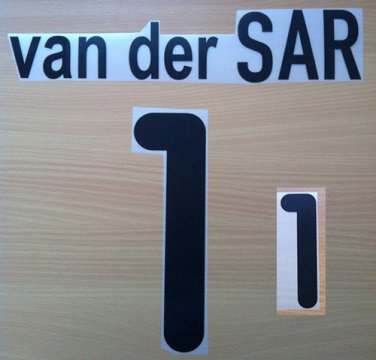 VAN DER SAR 1 NETHERLANDS HOME EURO 2000 NAME NUMBER SET NAMESET KIT PRINT