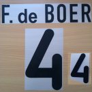 FRANK DE BOER 4 NETHERLANDS HOME EURO 2000 NAME NUMBER SET NAMESET KIT PRINT