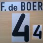 FRANK DE BOER 4 NETHERLANDS HOME EURO 2000 NAME NUMBER SET NAMESET KIT PRINT