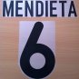 MENDIETA 6 VALENCIA HOME 2000 2001 NAME NUMBER SET NAMESET KIT PRINT NUMBERING