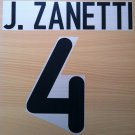 JAVIER ZANETTI 4 INTER AWAY 2000 2001 NAME NUMBER SET NAMESET KIT PRINT