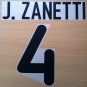 JAVIER ZANETTI 4 INTER AWAY 2000 2001 NAME NUMBER SET NAMESET KIT PRINT