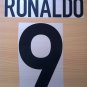 RONALDO 9 INTER AWAY 2000 2001 NAME NUMBER SET NAMESET KIT PRINT NUMBERING