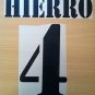 HIERRO 4 REAL MADRID HOME 2001 2002 NAME NUMBER SET NAMESET KIT PRINT