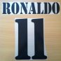RONALDO 11 REAL MADRID HOME 2001 2002 NAME NUMBER SET NAMESET KIT PRINT