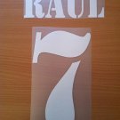 RAUL 7 REAL MADRID AWAY 2001 2002 NAME NUMBER SET NAMESET KIT PRINT