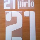 PIRLO 21 ITALY HOME CONFEDERATIONS CUP 2009 NAME NUMBER SET NAMESET KIT PRINT