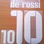 DE ROSSI 10 ITALY HOME CONFEDERATIONS CUP 2009 NAME NUMBER SET NAMESET KIT PRINT