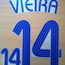 VIEIRA 14 FRANCE AWAY WORLD CUP 2006 NAME NUMBER SET NAMESET KIT PRINT