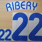 RIBERY 22 FRANCE AWAY WORLD CUP 2006 NAME NUMBER SET NAMESET KIT PRINT