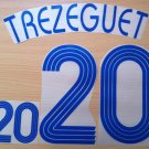 ZIDANE 10 FRANCE AWAY WORLD CUP 2006 NAME NUMBER SET NAMESET KIT PRINT