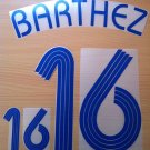 BARTHEZ 16 FRANCE AWAY WORLD CUP 2006 NAME NUMBER SET NAMESET KIT PRINT