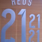 REUS 21 GERMANY AWAY 2014 2015 NAME NUMBER SET NAMESET KIT PRINT WC