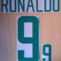 RONALDO 9 BRAZIL HOME WORLD CUP 2002 NAME NUMBER SET NAMESET KIT PRINT