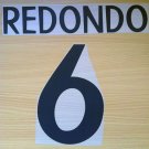 REDONDO 6 REAL MADRID HOME 1998 1999 NAME NUMBER SET NAMESET KIT PRINT RETRO