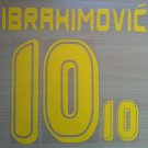 IBRAHIMOVIC' 10 SWEDEN AWAY WORLD CUP 2006 NAME NUMBER SET NAMESET KIT PRINT