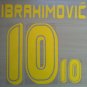 IBRAHIMOVIC' 10 SWEDEN AWAY WORLD CUP 2006 NAME NUMBER SET NAMESET KIT PRINT