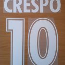 CRESPO 10 SS LAZIO AWAY 2000 2001 NAME NUMBER SET NAMESET KIT PRINT NUMBERING