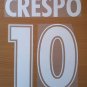 CRESPO 10 SS LAZIO AWAY 2000 2001 NAME NUMBER SET NAMESET KIT PRINT NUMBERING