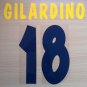 GILARDINO 18 PARMA HOME 2002 2003 NAME NUMBER SET NAMESET KIT PRINT NUMBERING