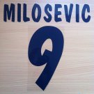 MILOSEVIC 9 PARMA HOME 2000 2001 NAME NUMBER SET NAMESET KIT PRINT NUMBERING