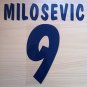 MILOSEVIC 9 PARMA HOME 2000 2001 NAME NUMBER SET NAMESET KIT PRINT NUMBERING