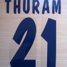THURAM 21 PARMA HOME 2000 2001 NAME NUMBER SET NAMESET KIT PRINT NUMBERING