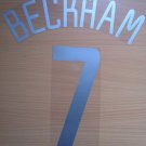 BECKHAM 7 MANCHESTER UNITED AWAY UCL 2002 2003 NAME NUMBER SET NAMESET PRINT
