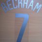 BECKHAM 7 MANCHESTER UNITED AWAY UCL 2002 2003 NAME NUMBER SET NAMESET PRINT