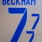 DAVID BECKHAM 7 ENGLAND HOME 2014 2015 NAME NUMBER SET NAMESET KIT PRINT
