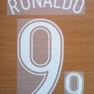 RONALDO 9 BRAZIL AWAY WORLD CUP GERMANY 2006 NAME NUMBER SET NAMESET KIT PRINT