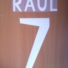 RAUL 7 REAL MADRID AWAY 1998 1999 NAME NUMBER SET NAMESET KIT PRINT RETRO