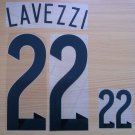 EZEQUIEL LAVEZZI 22 ARGENTINA HOME 2014 2015 NAME NUMBER SET NAMESET KIT PRINT