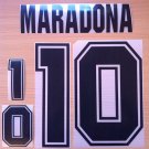 MARADONA 10 ARGENTINA HOME WORLD CUP 1994 NAME NUMBER SET NAMESET KIT PRINT