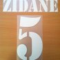 ZIDANE 5 REAL MADRID AWAY 2001 2002 NAME NUMBER SET NAMESET KIT PRINT