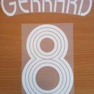GERRARD 8 LIVERPOOL HOME UCL 2006 2007 NAME NUMBER SET NAMESET KIT PRINT RETRO