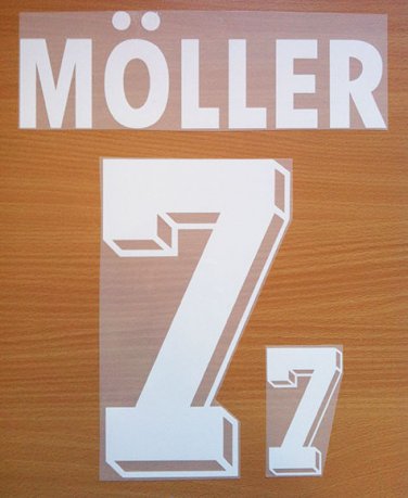 MOLLER 7 GERMANY AWAY WORLD CUP1994 NAME NUMBER SET NAMESET KIT PRINT NUMBERING