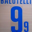 MARIO BALOTELLI 9 ITALY ITALIA AWAY 2014 2015 NAME NUMBER SET NAMESET KIT PRINT