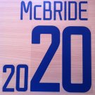 MCBRIDE 20 USA UNITED STATES HOME WC 2002 NAME NUMBER SET NAMESET KIT PRINT