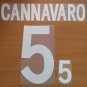 CANNAVARO 5 ITALY HOME WORLD CUP 2002 NAME NUMBER SET NAMESET KIT PRINT