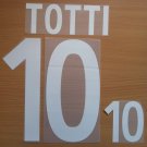 TOTTI 10 ITALY HOME WORLD CUP 2002 NAME NUMBER SET NAMESET KIT PRINT NUMBERING